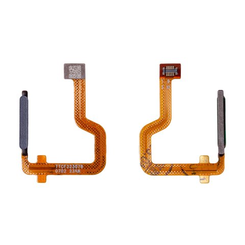 Шлейф для Motorola Moto G54, Moto G54 Power, черный, синий, со сканером отпечатков пальцев Touch ID , indigo blue