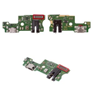 Шлейф для Infinix Hot 10 X682 , Note 8i X683 , конектора навушників, конектора зарядки, з мікрофоном, з компонентами, High Copy, плата зарядки