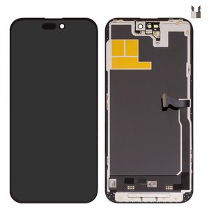 Дисплей для iPhone 14 Pro Max, чорний, з рамкою, без помилки, Box , OLED , GXQC soft, 120Hz