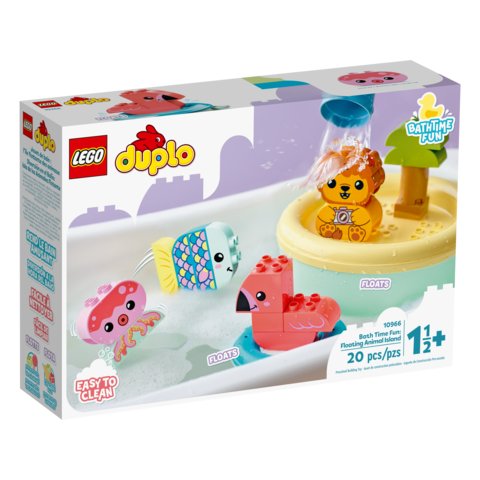 Конструктор LEGO DUPLO Приключения в ванной: плавучий остров для зверей 10966